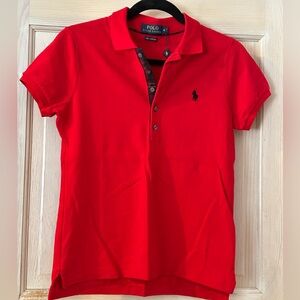 NWT Ralph Lauren POLO Skinny Fit Holiday Tartan in Cruise Red. Women’s M